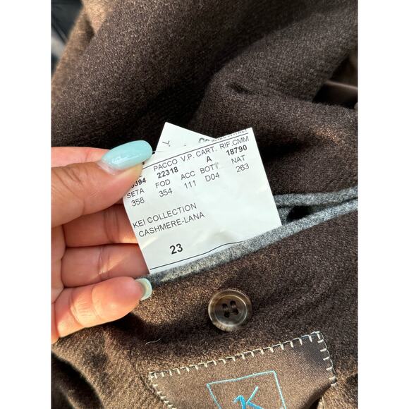 Canali Made in Italy Men’s 38L Kei Brown Cashmere-Wool Sport Coat Blazer Jacket - Picture 12 of 12